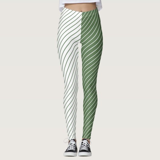 Leggings Women - Forest Green Pattern レギンス (正面)