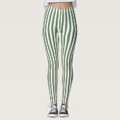 Leggings Women - Forest Green Pattern レギンス (正面)
