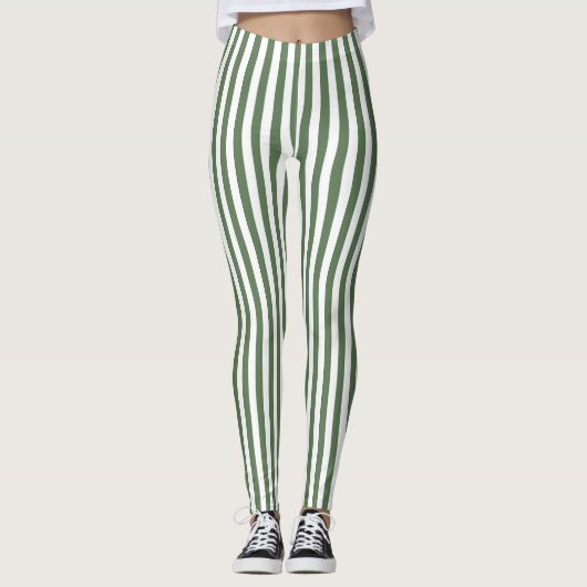 Leggings Women - Forest Green Pattern レギンス (正面)