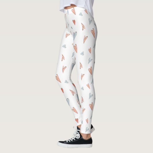 Leggings Women - Hearts Pattern レギンス (左)