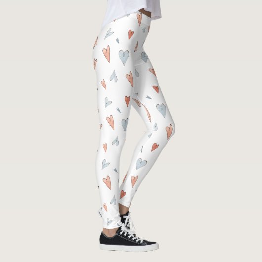 Leggings Women - Hearts Pattern レギンス (右)
