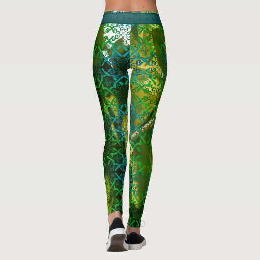 Leggings zócalo en verde レギンス (裏面)