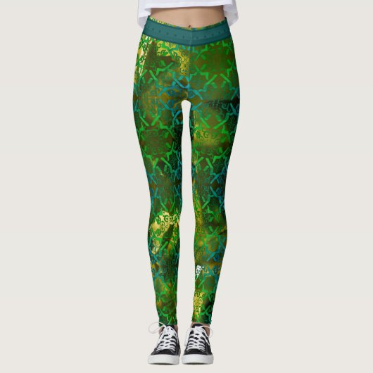 Leggings zócalo en verde レギンス (正面)