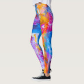 leggins arte abstracto en multicolor レギンス (左)