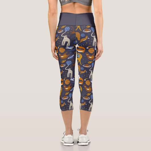 Leggins Capri yoga Animals Outer Space カプリレギンス (裏面)