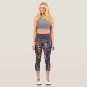 Leggins Capri yoga Animals Outer Space カプリレギンス (正面)