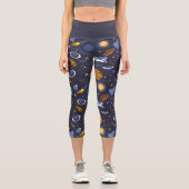 Leggins Capri yoga colección Animals Outer Space カプリレギンス (正面)