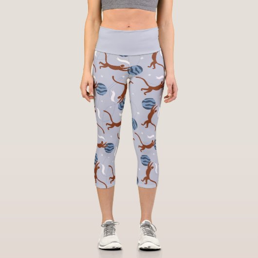 Leggins Capri yoga colección Animals Outer Space カプリレギンス (正面)