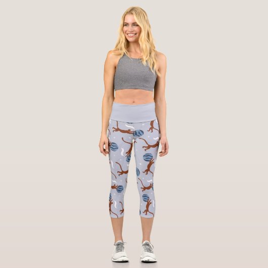 Leggins Capri yoga colección Animals Outer Space カプリレギンス (正面)