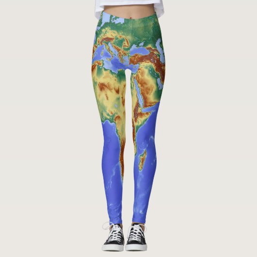 leggins mapa del mundo レギンス (正面)