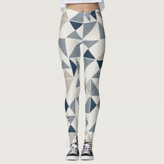 leggins mujer figuras geométricas triangulares レギンス (正面)