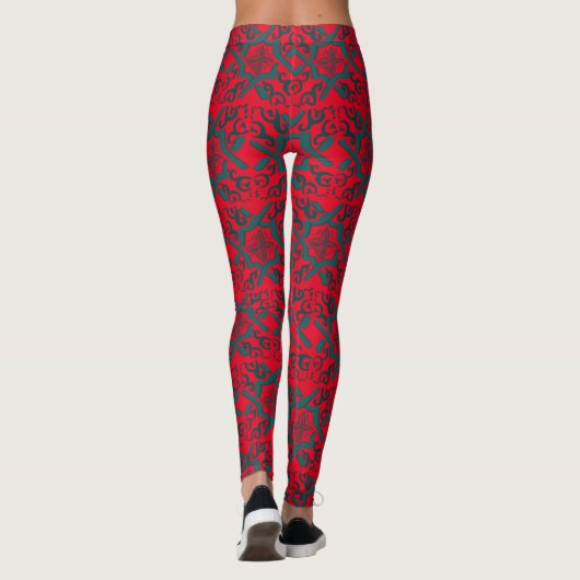 Leggins rojo vivo azulejo レギンス (裏面)