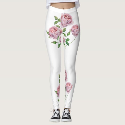 leggins rosas a la acuarela レギンス (正面)