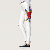 Leggins tatuaje neo tradicional love is foreve レギンス (左)