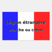 Legion etrangere - Marche ou creve 長方形シール (正面)