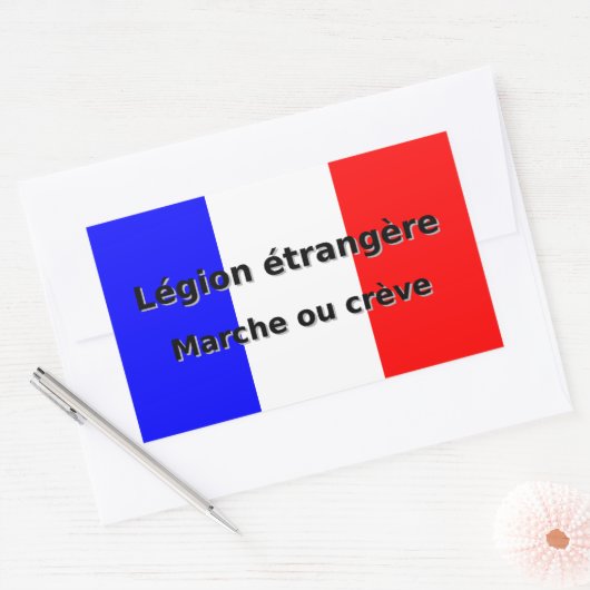 Legion etrangere - Marche ou creve 長方形シール (封筒)