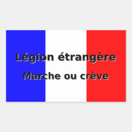 Legion etrangere - Marche ou creve 長方形シール