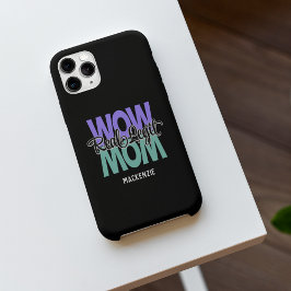 Legit 実在 Wow Momプリント(パープル&ティール（緑がかった色）)ケース Case-Mate iPhone 14ケース