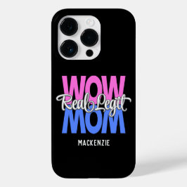 Legit 実在 Wow Momプリント（ピンク、ブルー、ホワイト） Case-Mate iPhone 14 Proケース