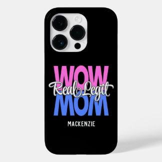 Legit 実在 Wow Momプリント（ピンク、ブルー、ホワイト） Case-Mate iPhone 14 Proケース