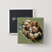 LEGOLAS GREENLEAF™およびTAURIEL™グラフィック 缶バッジ (正面&裏面)