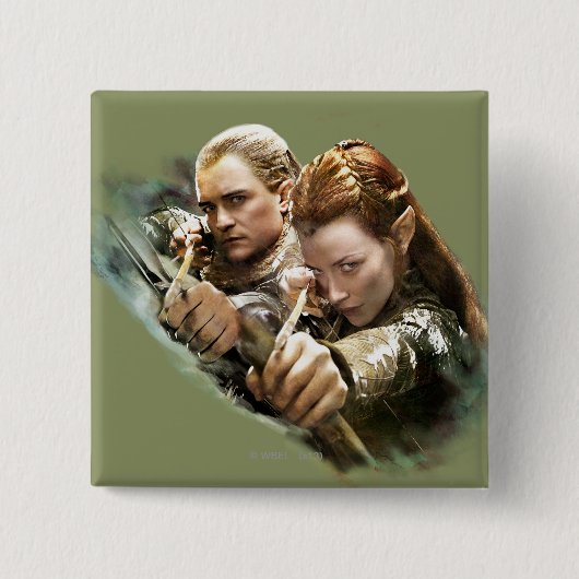 LEGOLAS GREENLEAF™およびTAURIEL™グラフィック 缶バッジ (正面)