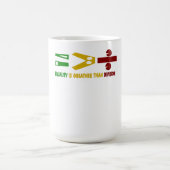l'égualité est plus grande que la division コーヒーマグカップ (中央)