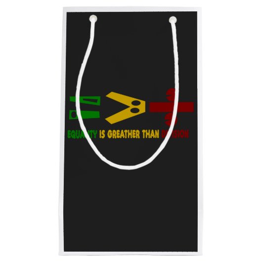 l'égualité est plus grande que la division スモールペーパーバッグ (正面)