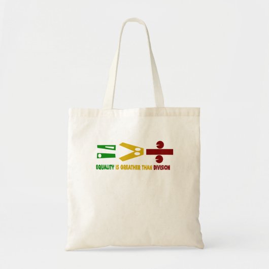 l'égualité est plus grande que la division トートバッグ (正面)