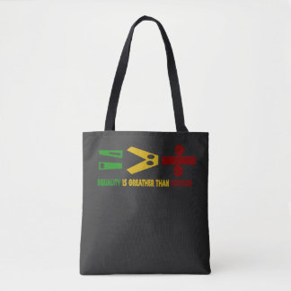 l'égualité est plus grande que la division トートバッグ