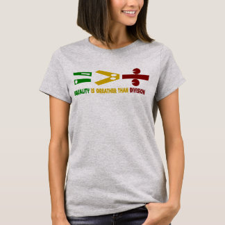 l'égualité est plus grande que la division tシャツ