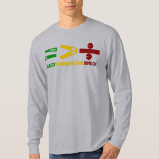 l'égualité est plus grande que la division tシャツ
