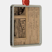 Lehighの谷の鉄道の文字のページ メタルオーナメント (右)