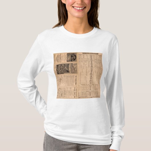Lehighの谷の鉄道の文字のページ Tシャツ (正面)