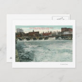 Lehighを示す裁判所の通り橋の眺め ポストカード (正面/裏面)