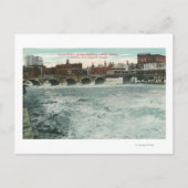 Lehighを示す裁判所の通り橋の眺め ポストカード (正面)