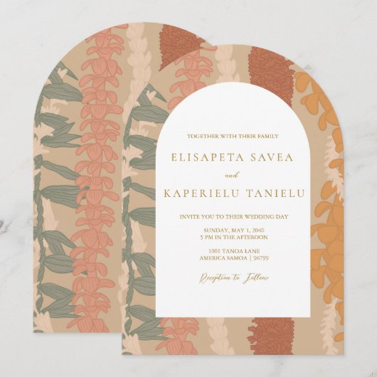 Lei Invitation 招待状 (正面/裏面)