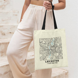 Leicester, Leicestershire City Map Tote Bag トートバッグ