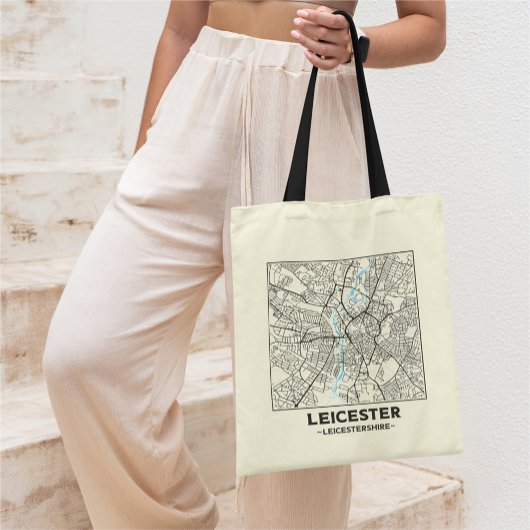 Leicester, Leicestershire City Map Tote Bag トートバッグ