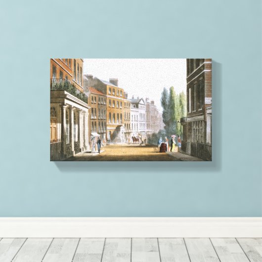 Leicester Square 1812 from Ackermann's Repository キャンバスプリント (インサイチュ (ウッドフロア))