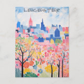 Leicester Travel City Painting Aesthetic ポストカード (正面)