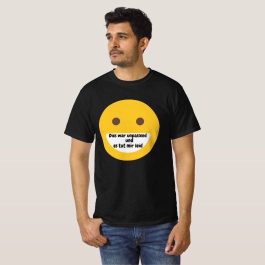 Leider unpassend - Tut mir Leid Emoji Tシャツ (正面フル)