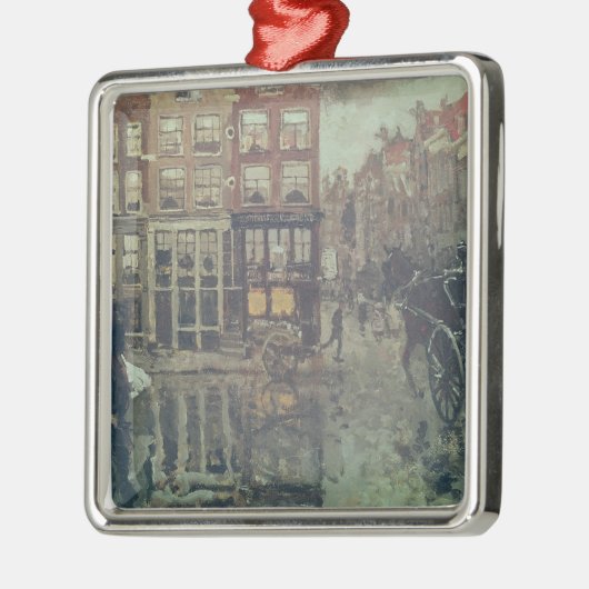 Leidscheスクエア、アムステルダムのコーナー メタルオーナメント (左)