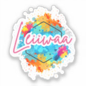 LEIIWAA – 島の女の子のパワー ステッカー シール (正面)
