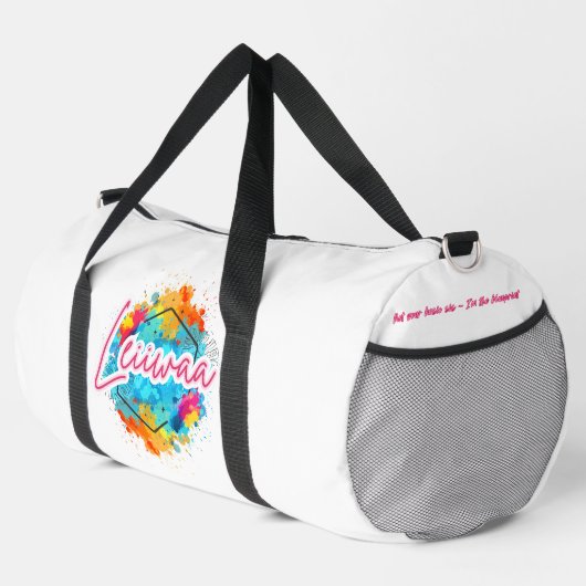 LEIIWAA Gym Bag – "Not Your Basic Sis – I'm the Bl ダッフルバッグ (右コーナー)
