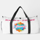 LEIIWAA Gym Bag – "Not Your Basic Sis – I'm the Bl ダッフルバッグ (裏面)