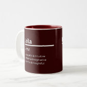 Leila Personalized Name Coffee Mug ツートーンマグカップ (正面左)