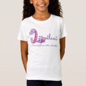 Leilaniの女の子L一流の意味モノグラムはワイシャツをからかいます Tシャツ (正面)