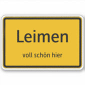 Leimen Aufkleber Sticker Autoaufkleber シール (正面)