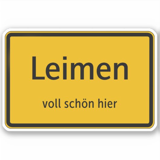 Leimen Aufkleber Sticker Autoaufkleber シール (正面)